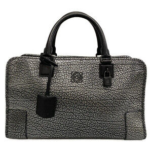 Loewe Amazona 36 Silver Black Leather #339203L14B